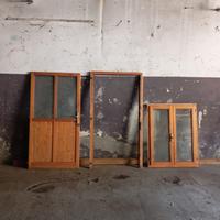 porta e finestra in larice con vetri doppi 