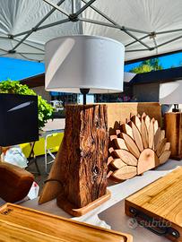 lampada in legno 