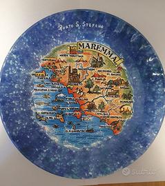 Piatto decorativo ceramica Maremma Porto S.Stefano