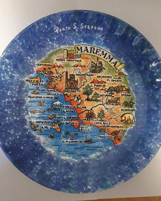 Piatto decorativo ceramica Maremma Porto S.Stefano