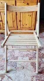 Set di 6 sedie di legno pieghevoli