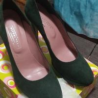 scarpe donna in nabuk verde