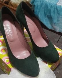 scarpe donna in nabuk verde