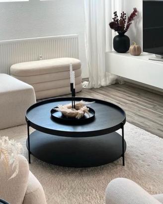 Tavolino salotto rotondo nero Renee Westwing