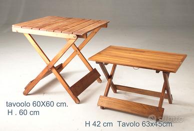 2 tavoli di diverse dimensioni e retraibili