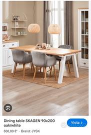 Tavolo Jysk Skagen leaf oak