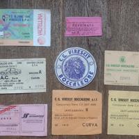 Biglietti anni 90 e adesivo Virescit Bergamo 
