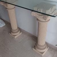 colonne in pietra leccese con cristallo