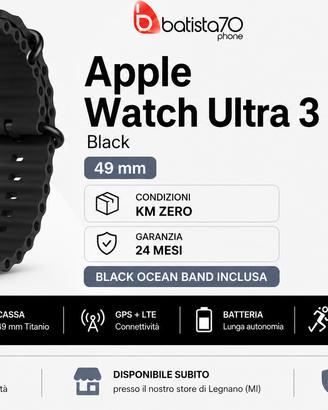 Apple Watch Ultra 3 Black Band Ocean Black