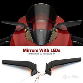 SPECCHIETTI MOTO ALA LED PER DUCATI PANIGALE V4 V2
