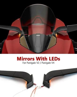 SPECCHIETTI MOTO ALA LED PER DUCATI PANIGALE V4 V2