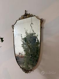 Specchio in ottone anni 60 vintage