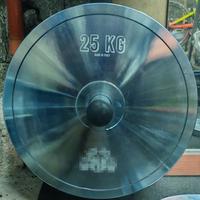 2 dischi olimpionici in acciaio calibrati da 25kg