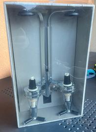 Dispenser per liquori a doppia testa in alluminio