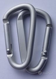 2 Moschettoni girevoli metallo 5.7 cm