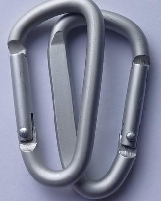 2 Moschettoni girevoli metallo 5.7 cm