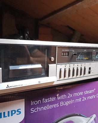 vintage stereo cassette deck Mitsubishi DT-640