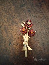 Spilla mazzo fiori vintage