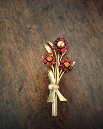 Spilla mazzo fiori vintage