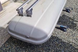 Box baule  da tetto auto 350 l+barre in alluminio