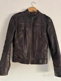 Giacca stile biker in pelle -tg S