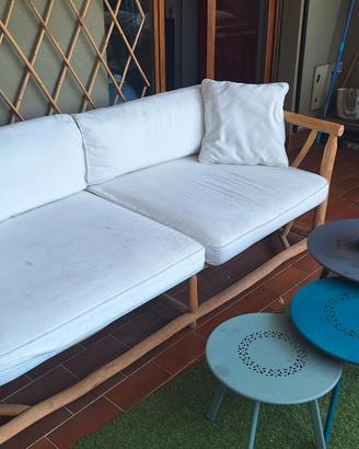 Divano da giardino in legno – ideale terrazza