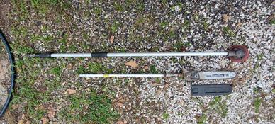 due aste asta decespugliatore stihl  con sega