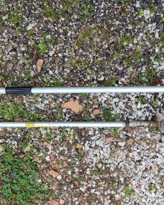 due aste asta decespugliatore stihl  con sega