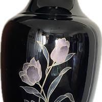 Vaso Vintage nero stile floreale
