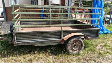 Rimorchio agricolo / carrello monoasse con sponde