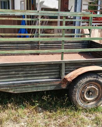 Rimorchio agricolo / carrello monoasse con sponde