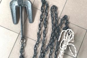 Ancora Hall 6kg zincata con catena