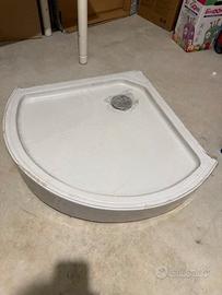 Piatto doccia semicircolare 75x75 NUOVO + piletta