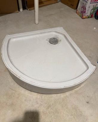 Piatto doccia semicircolare 75x75 NUOVO + piletta