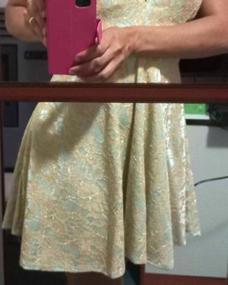 Abito Pizzo Oro T/ s