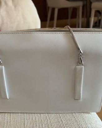 Borsetta Vintage Anni ’60 in Pelle Bianca con Corn