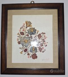 Quadri fiori secchi con cornice in legno