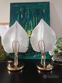 Coppia lampade vetro di Murano 