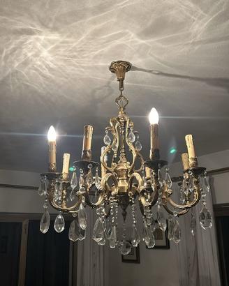 Lampadario in ottone Vintage