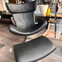 Riproduzione italiana IMOLA CHAIR con pouf