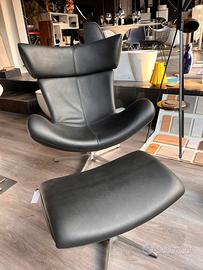 Riproduzione italiana IMOLA CHAIR con pouf