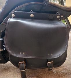 borsa laterale in cuoio 