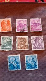 Lotto 8 francobolli (serie Michelangiolesca)