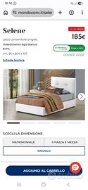 letto singolo con contenitore con materasso 
