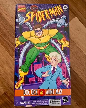 Marvel Legends Doc Ock e Zia May VHS box