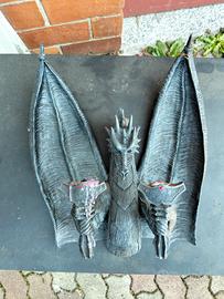 Grande drago gotico fantasy con portacandele