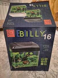 Acquario nero comprensivo di molti prodotti