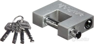 Am-Tech - Lucchetto in acciaio, 4 chiavi, 70 mm