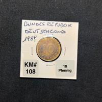 Collectible Coin 10 Pfennig 1989 KM# 108 🇩🇪