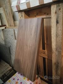 2 Mensole 60x33x 4 cm Legno Noce